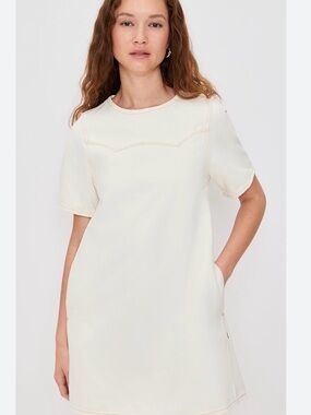 Levi's Cream Denim T-shirt Dress |  Medium (US 8)